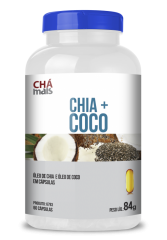 Óleo de chia e Óleo de coco 1000mg 60 cápsulas 