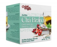 Chá Branco, Guaraná, Hortelã e Hibisco 10 sachês - Chá Mais 