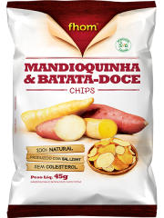 Mandioquinha e Batata-Doce Chips 45g - Fhom