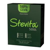 Adoçante dietético 100% stevia sachê - Stevita soul 